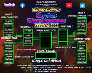 The Extreme Improv Xstreamed World Championship 2022 Semi Finals Take Shape