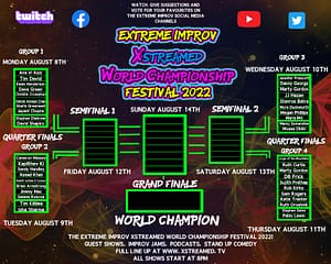 Extreme Improv XStreamed World Championship 2022 Brackets Announced